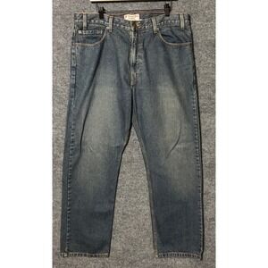 Levi Strauss Signature Men Regular Fit Blue Denim Jeans W38 L30 Straight